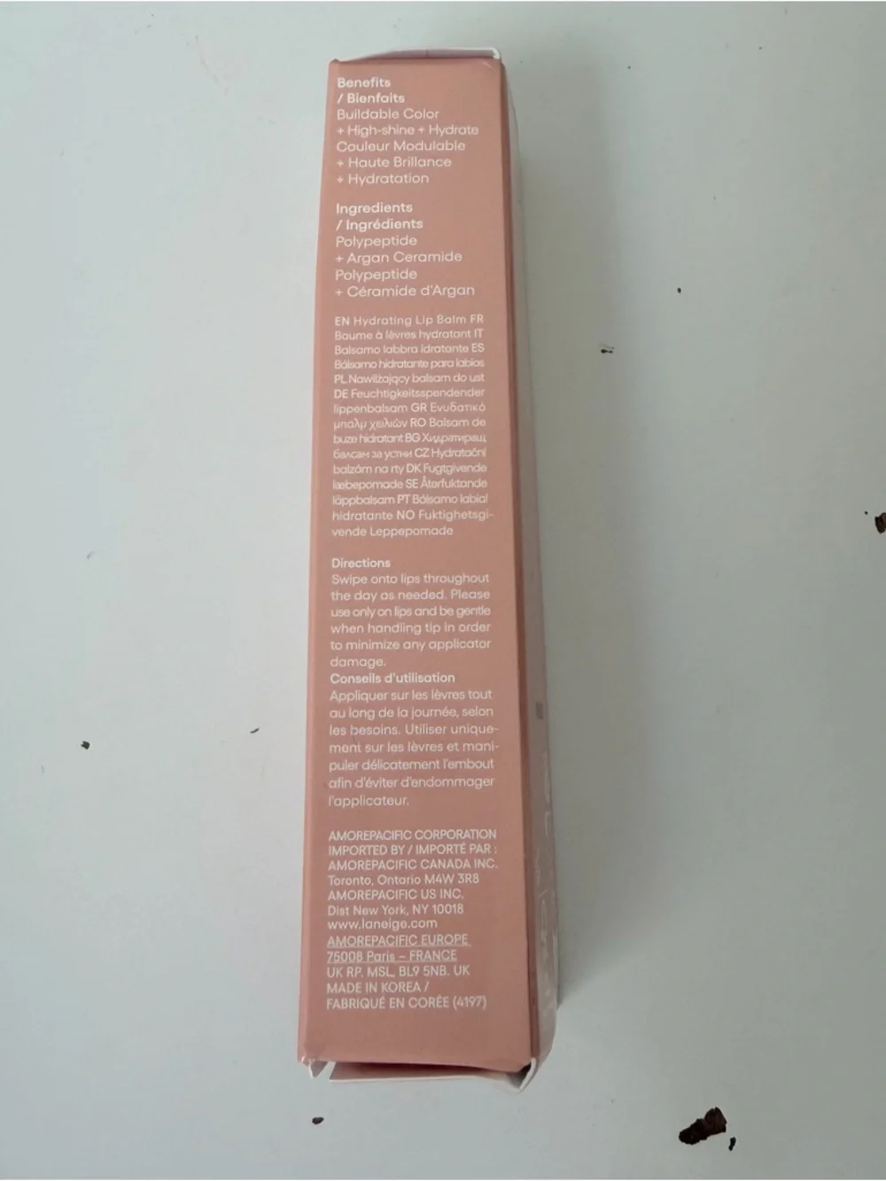 New in Box Laneige Glaze Craze Tinted Lip Serum in Sugar Glaze Full Size .42 oz